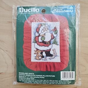 Bucilla Cross Stitch Kit "Woodland Santa"